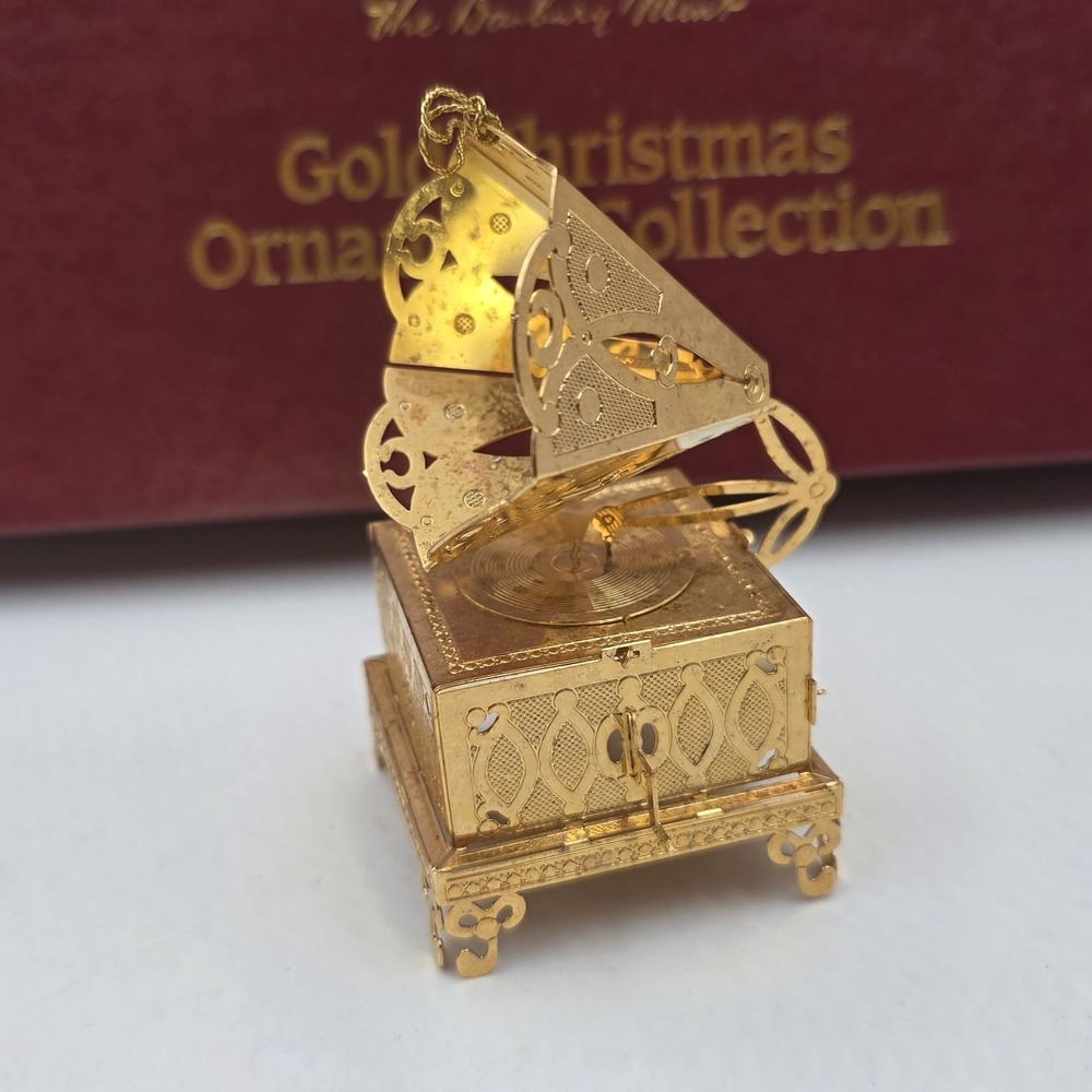 1997 Danbury Mint 23KT Gold Plated Christmas Ornament Collection Set 11 Box 3D - Picture 7 of 15